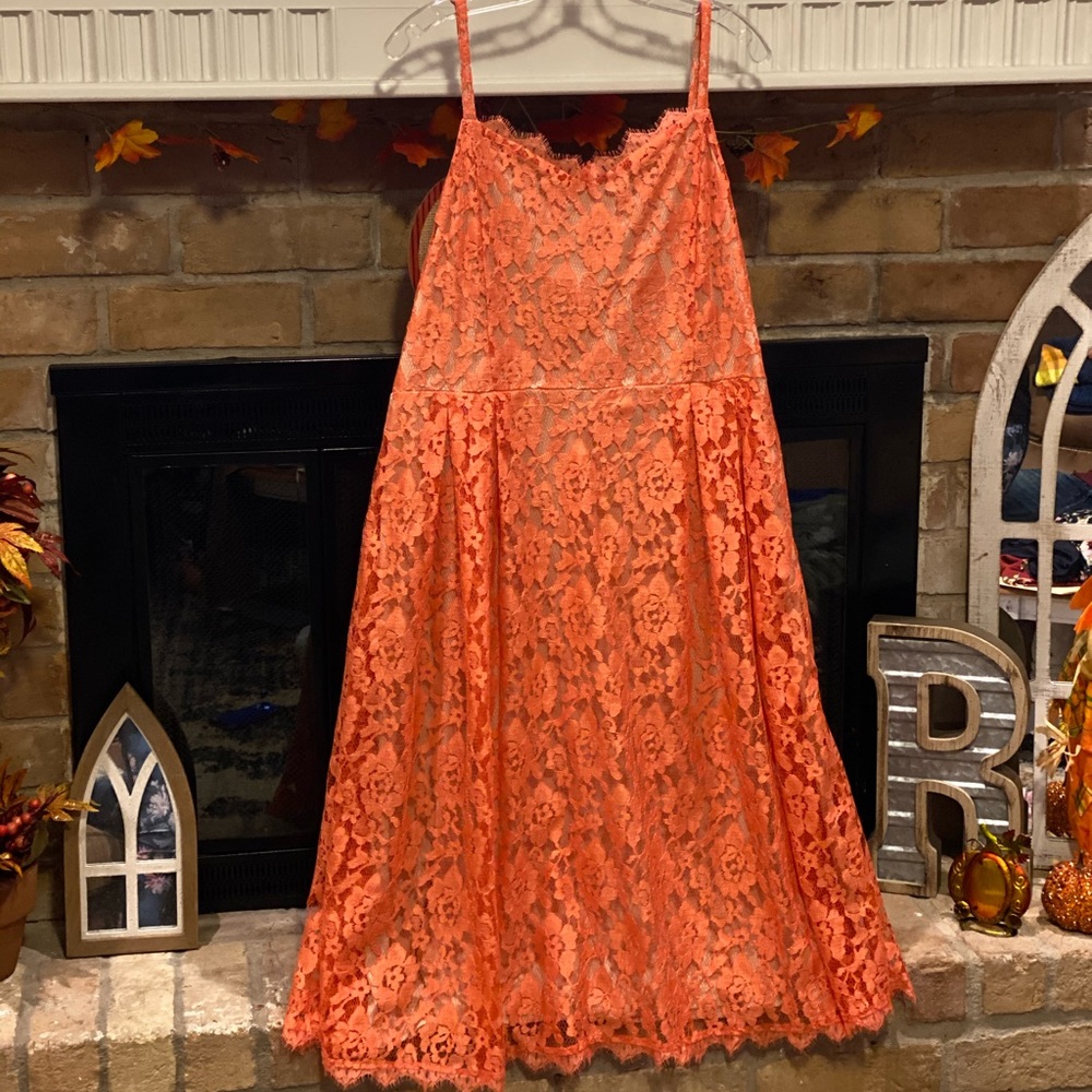 Orange Lace Dress